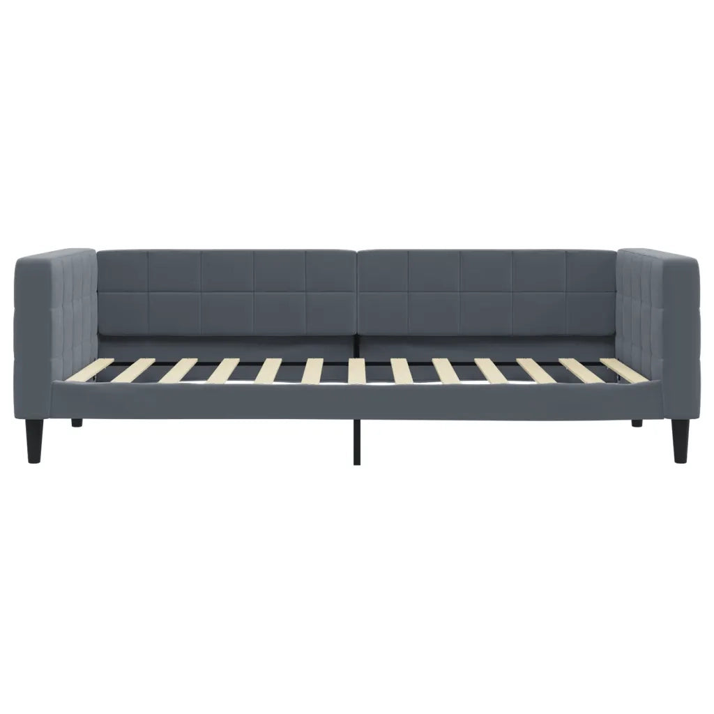 Divano letto | Sof¨¤ letto | Letto singolo Estraibile Cassetti Grigio Scuro 100x200cm Velluto