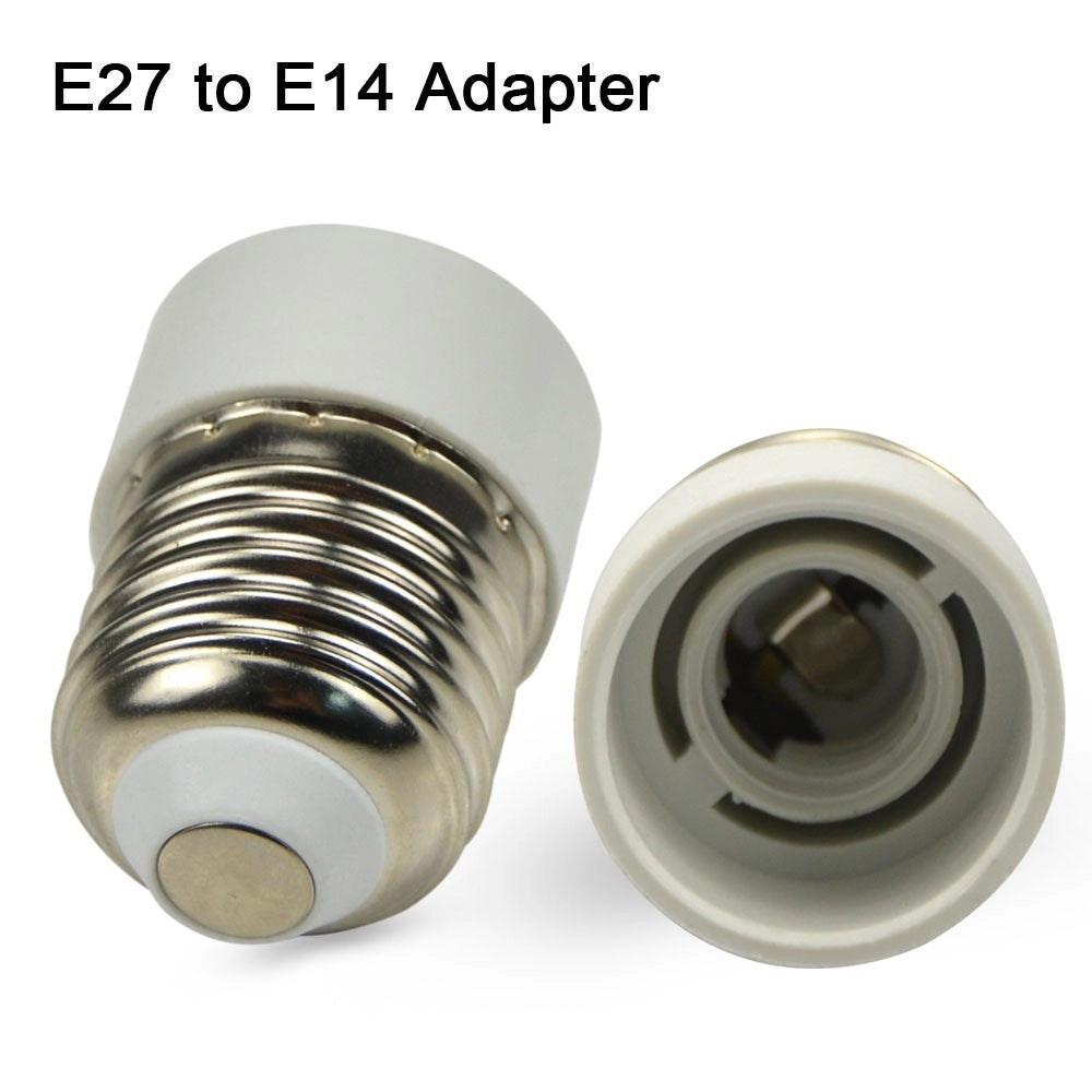 Trade Shop - Adattatore Portalampade Porta Lampada Attacco E27 E14 Da E14 A E27 Gu10 B22 -