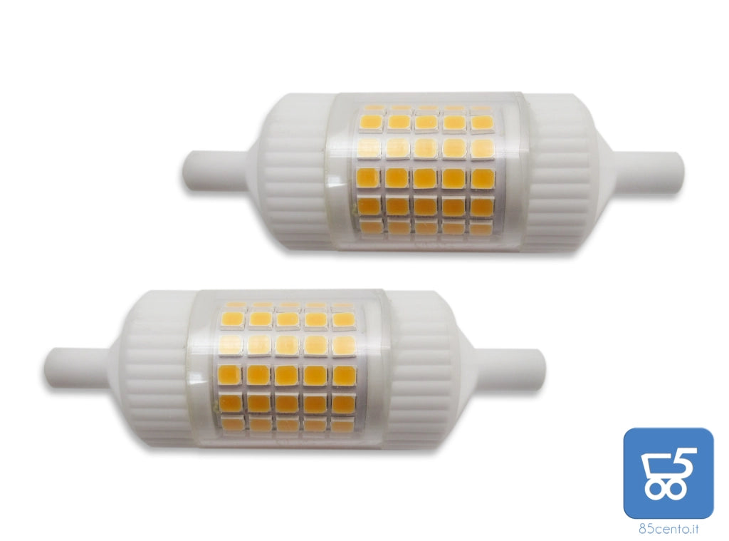 2 pezzi Lampadina LED LST R7S 78 mm 85Ra 130Lm/w 10W 6000K Dimmerabile
