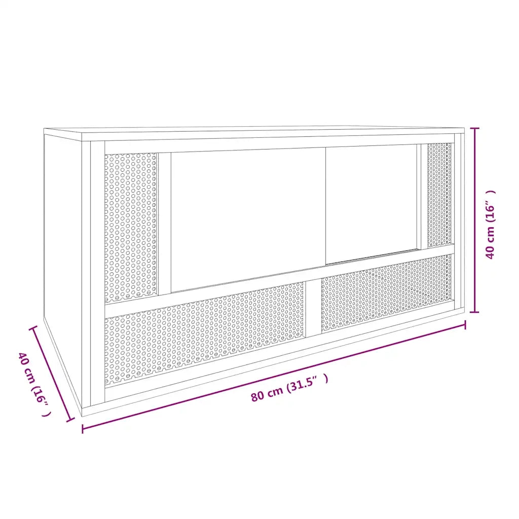 Terrario in Legno Multistrato 80x40x40 cm cod mxl 54293