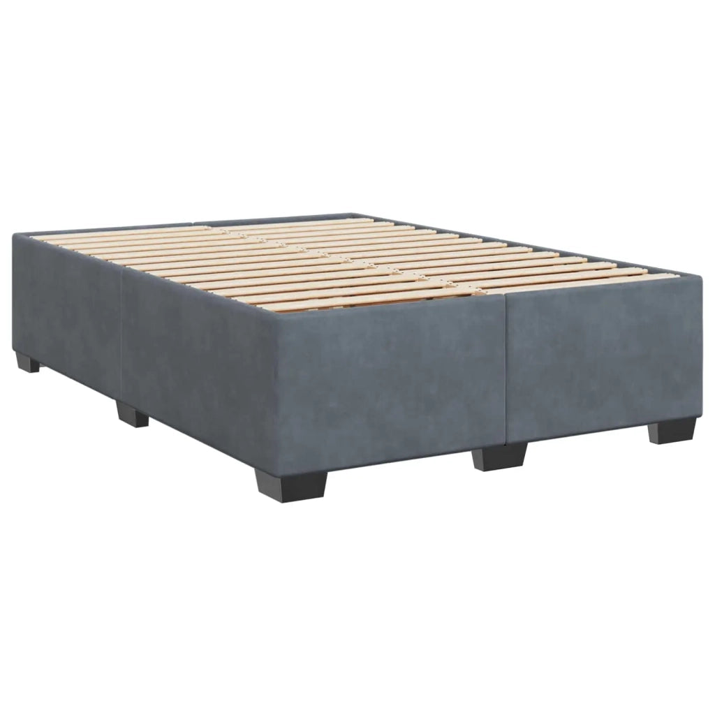 Letto box spring con materasso Grigio Scuro 140 x 190 cm 3453633