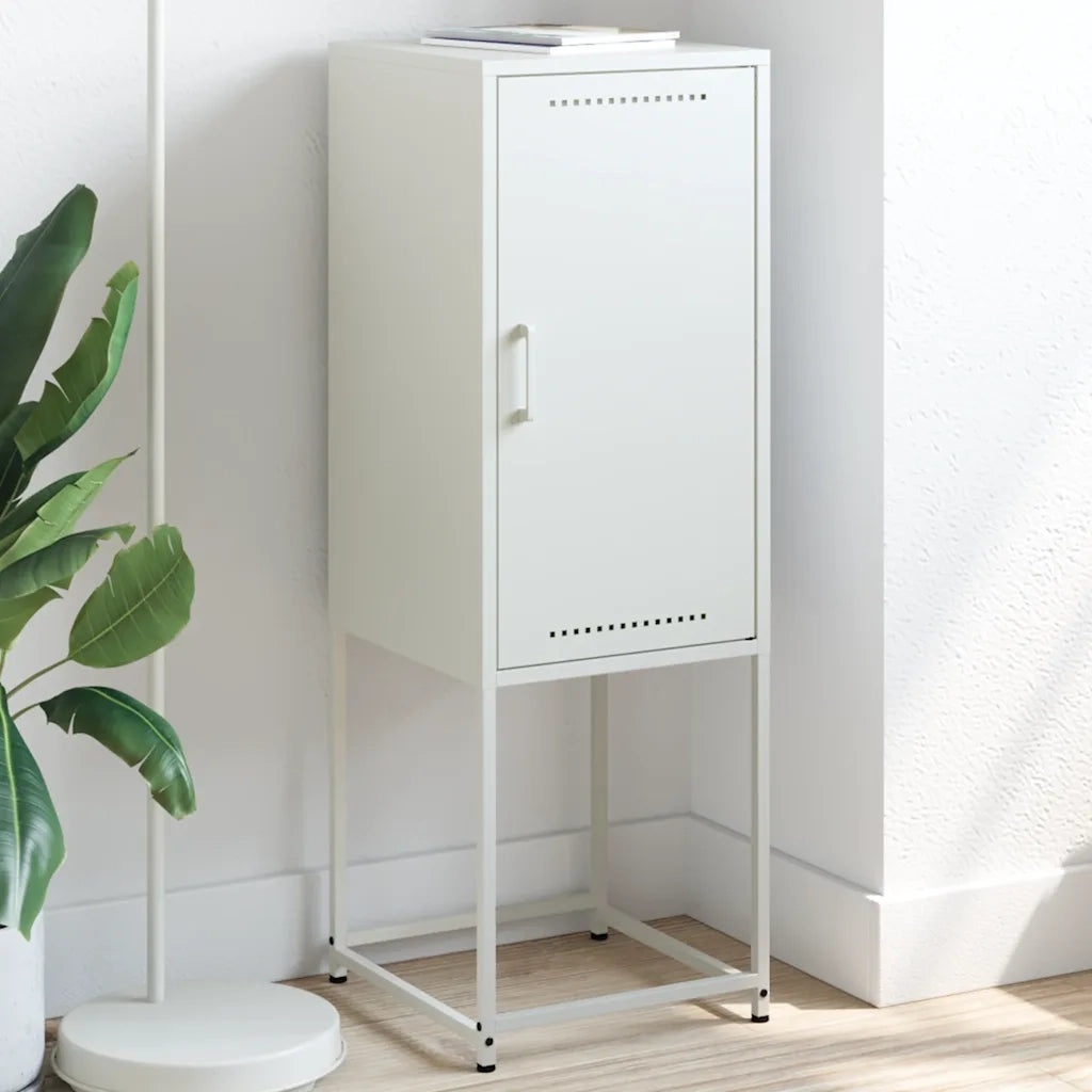 Credenza Bianca 36x39x107 cm in Acciaio 846535