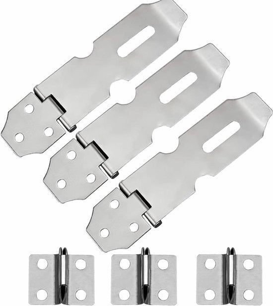Slot per porta - RVS - 3 pezzi - Argento - Finestra - Cassetto - Accessori di montaggio - Adatto per gabbia per animali domestici - 3 pollici - Utilizzabile solo all'interno.