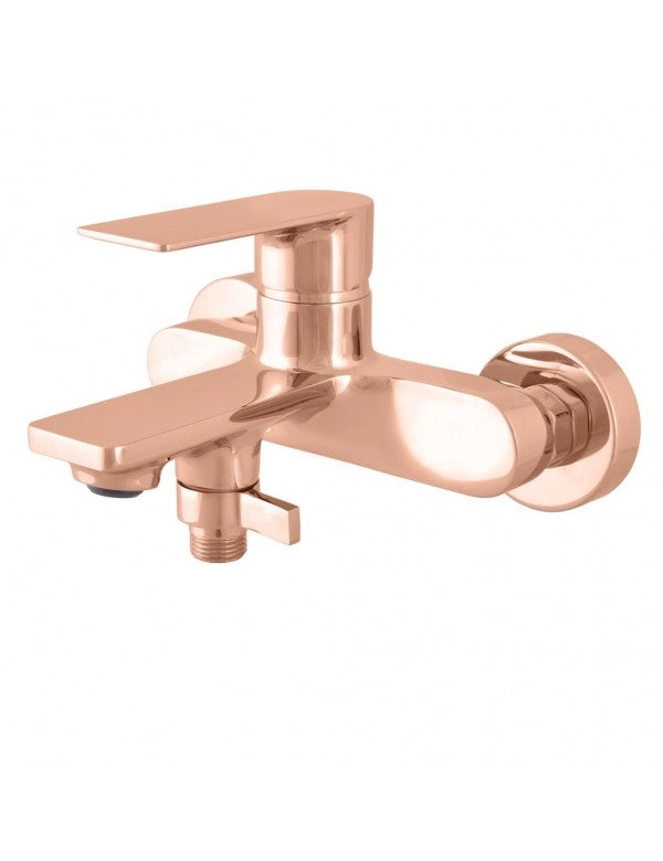 Miscelatore vasca a parete NIL in ottone oro rosa lucido