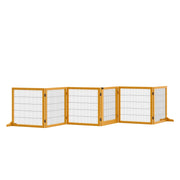 Cancello per Cani Pieghevole ¨C Minimal ¨C Legno e Acciaio 432x36x70cm