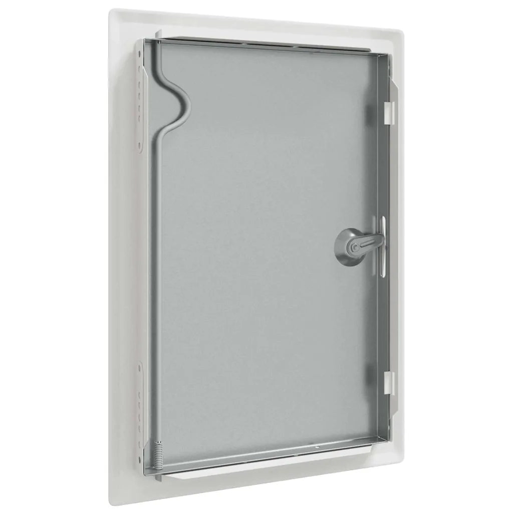 vidaXL Pannello di Accesso Bianco 20 x 30 cm Acciaio