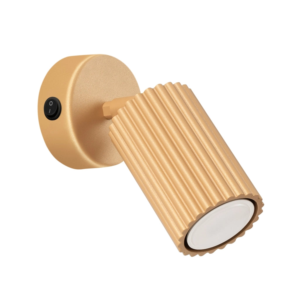 Lampada da parete KARBON oro con interruttore