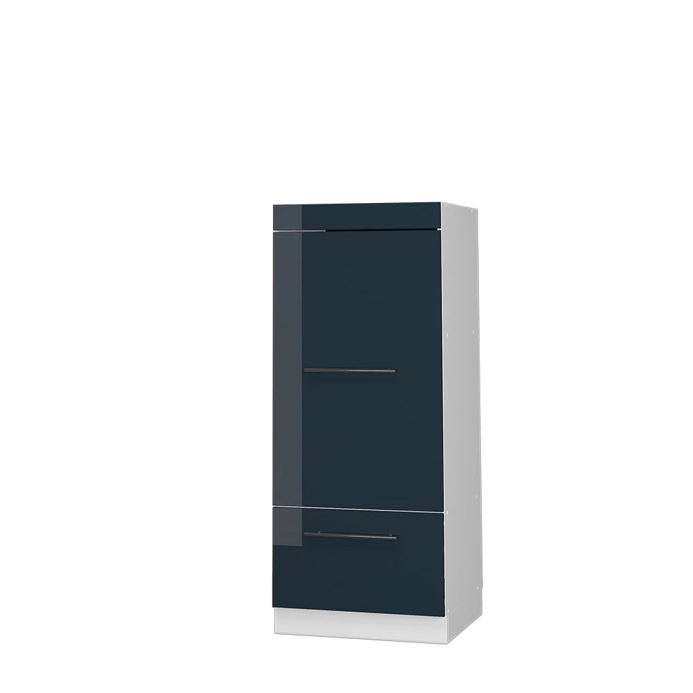 Mobile cucina microonde Fame-Line Blu scuro lucido/Bianco 60 cm Vicco