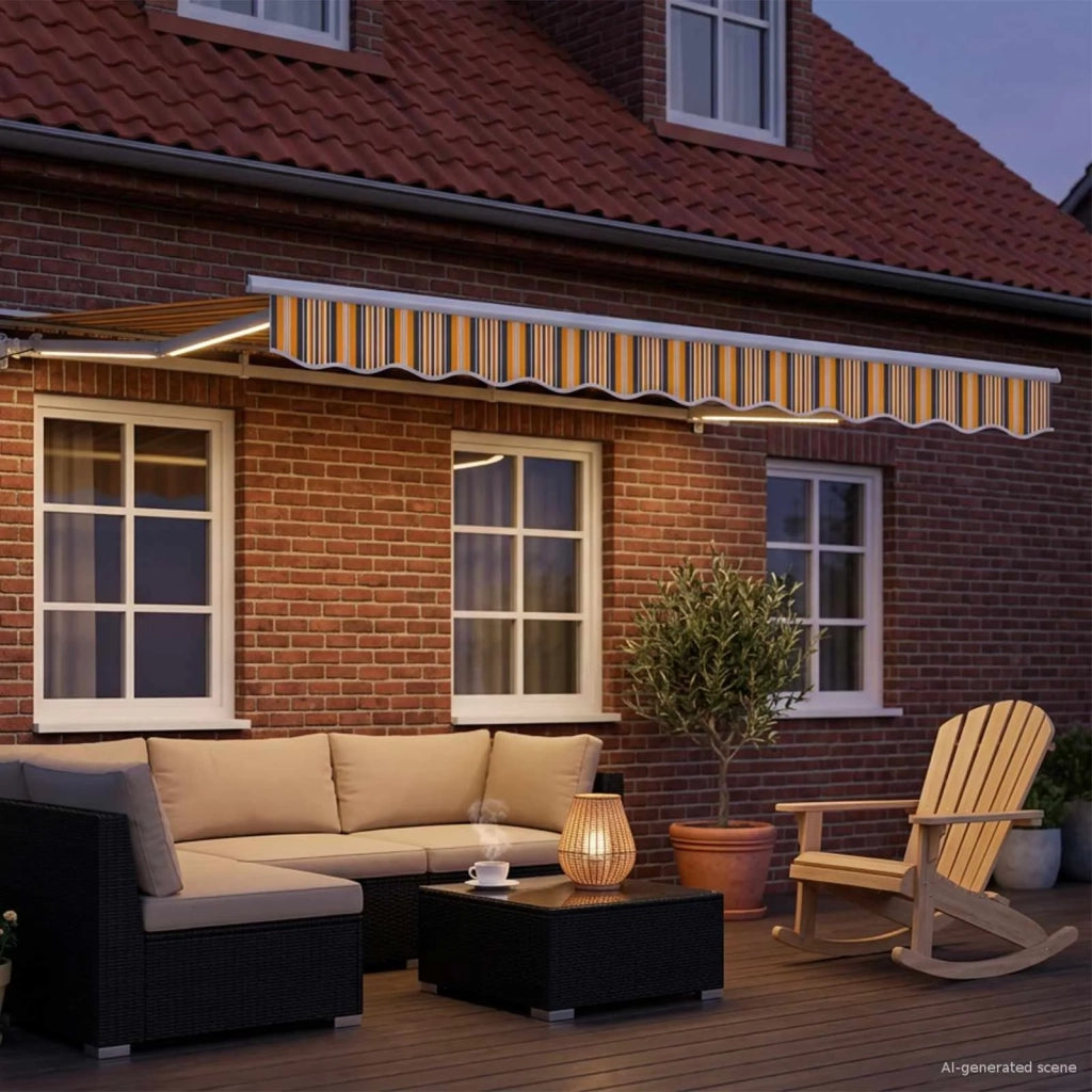 Cornice per Tenda Manuale con LED 3,5 x 2,5 m 3420602