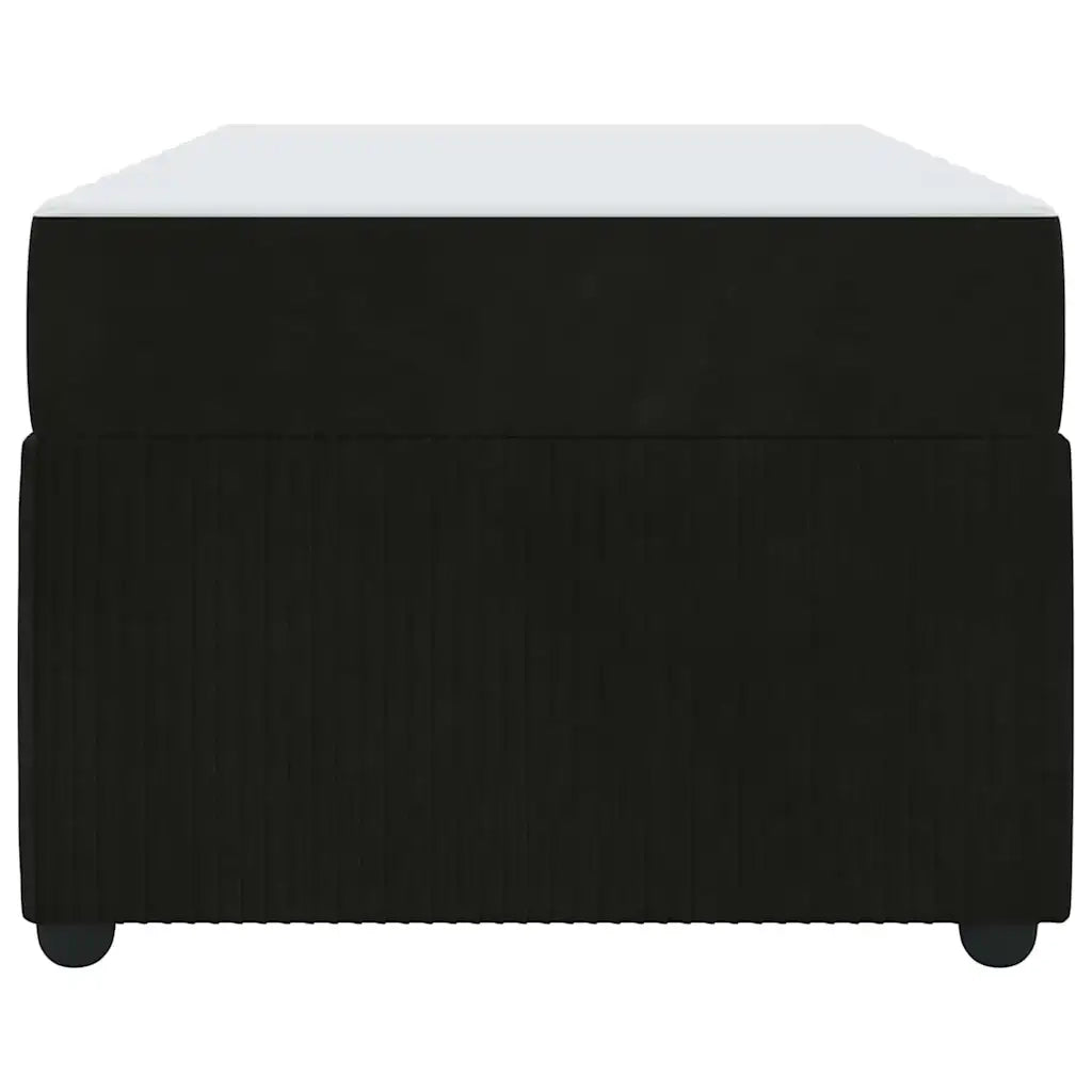 Letto singolo | Letto per adulti | Struttura del letto con materasso Nero 90 x 190 cm Tessuto