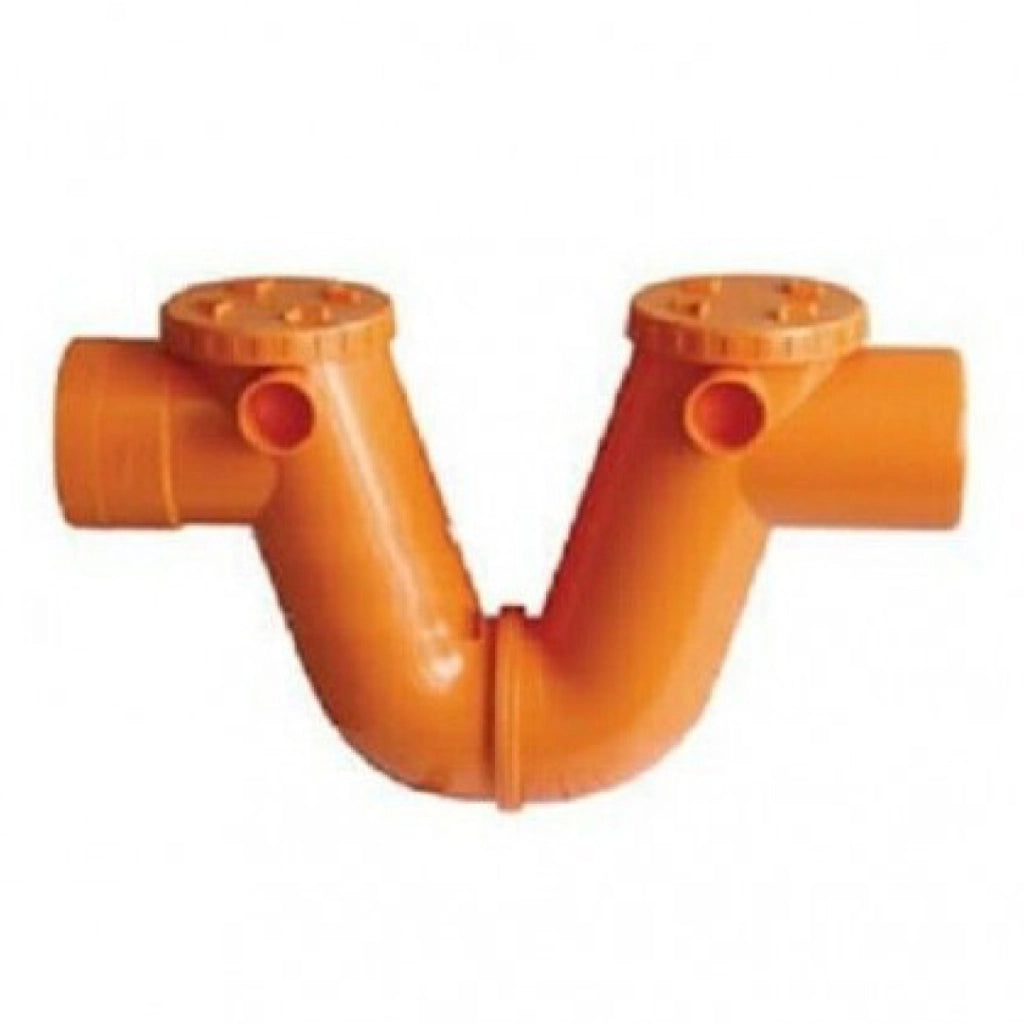 Sifone a-n arancio in pvc ad incollaggio  ø 100