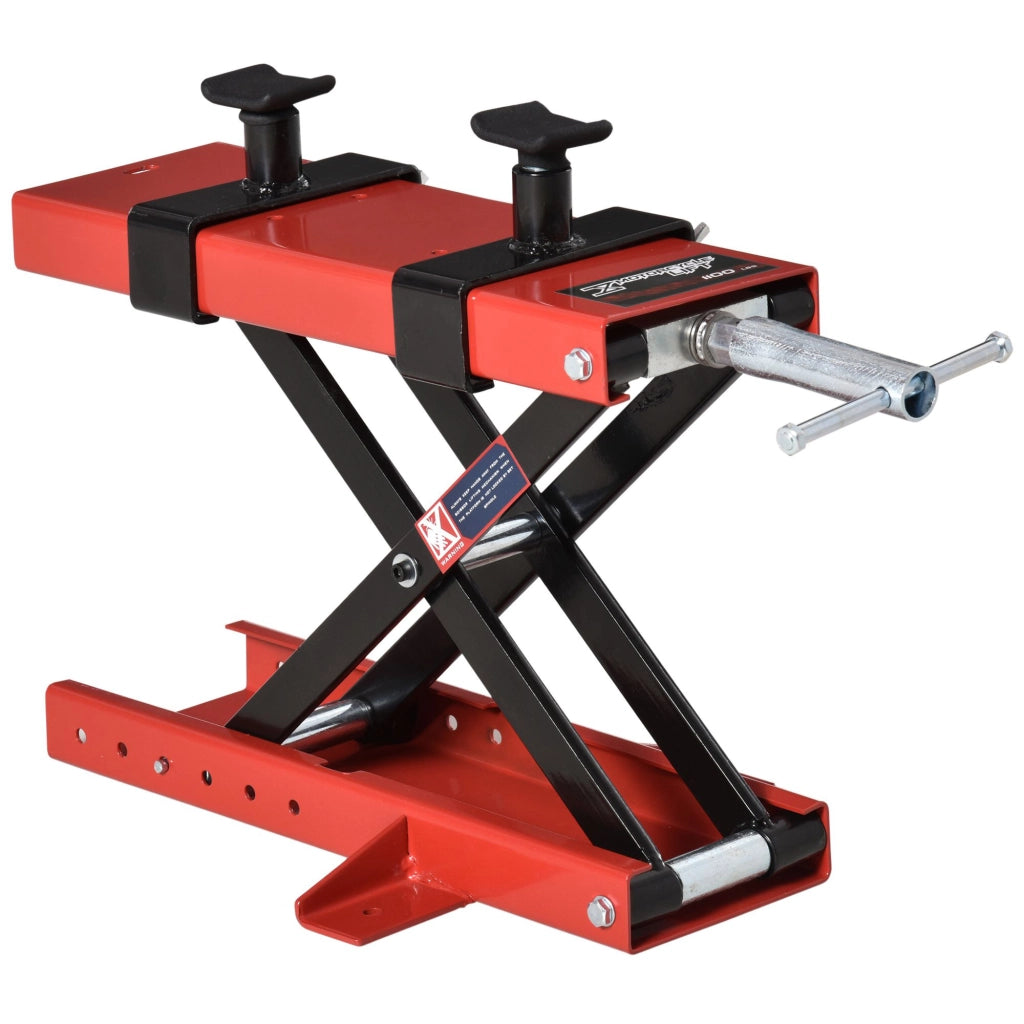 Piattaforma Elevatrice per Moto ¨C Xylo ¨C Capacit¨¤ 500kg, Altezza 19-53cm, Nero e Rosso