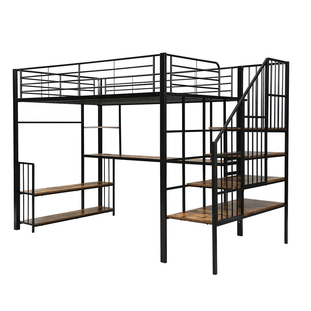 Letto a castello - Xylo - 120x200 cm ferro nero con USB