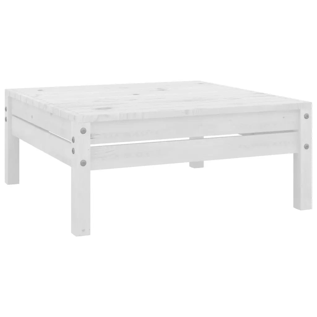 Set Salotto da Giardino 6 pz | Set di Mobili da Esterno in Legno Massello di Pino Bianco