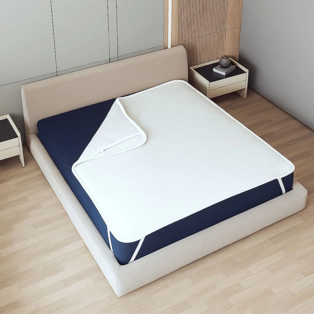 Coprimaterasso Impermeabile Matrimoniale 160x195 con Elastici | Proteggi Materasso Traspirante e Antibatterico | Tessuto Stress Free, Silenzioso, Traspirante e Anallergico
