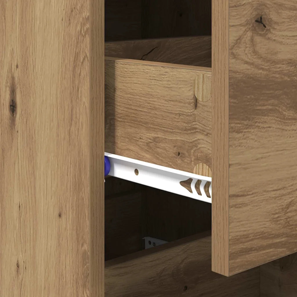 Credenza-Buffet-Armadio da cucina rovere artigianale 34 x 34,5 x 90 cm Legno multistrato 840447