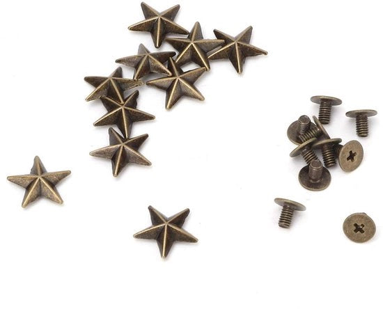 Rivetti in Metallo per Riparazioni - Studs in Acciaio a Colorazione Copernea per Artigianato in Pelle - 10 Pezzi - Ideali per Reparazioni - Adatti per Progetti Creativi