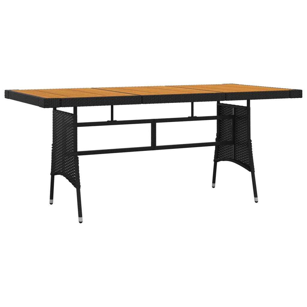 Set da Pranzo per Esterni 9 pz in Polyrattan Nero 3120111
