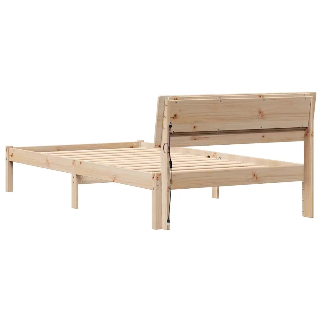 Letto singolo | Letto per adulti | Struttura del letto Marrone 75 x 190 cm Pino massello