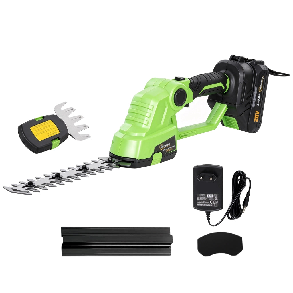 Tagliasiepi Elettrico Ricaricabile 2 in 1 ¨C Xylo ¨C Lama 20/10cm con Caricabatterie