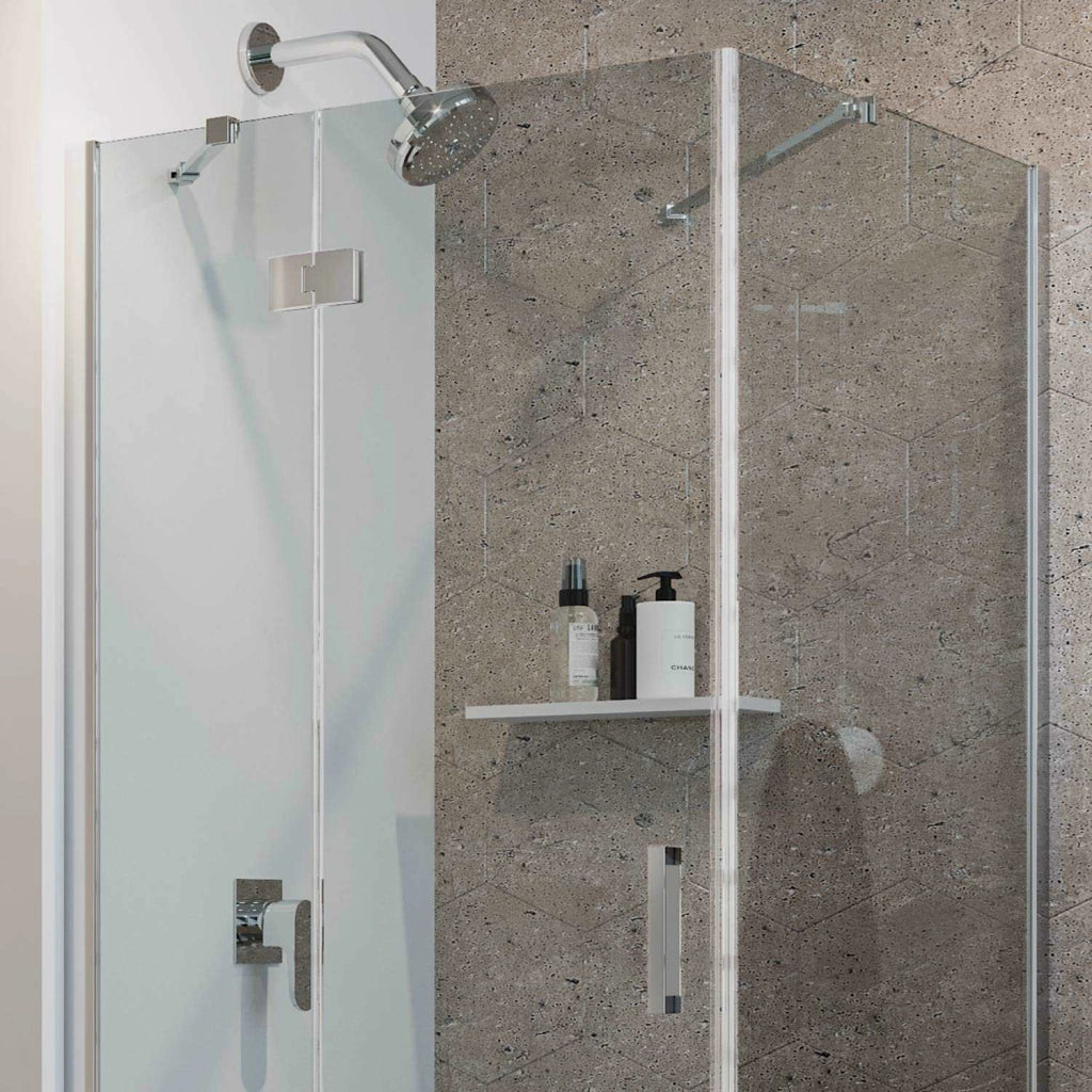 Box Doccia 80x75 CM H190 Trasparente con Easyclean mod. Flip Anta + Fisso