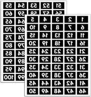 Etichette numeriche acqua-resistenti autoadesive 5 set 1-100 - Numeri bianchi 40 x 25mm