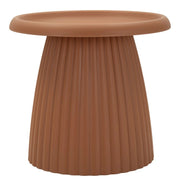 Tavolinetto Geax Rosso piccolo - Tavolo da salotto in plastica, Ø 50x45 cm, design moderno compatto