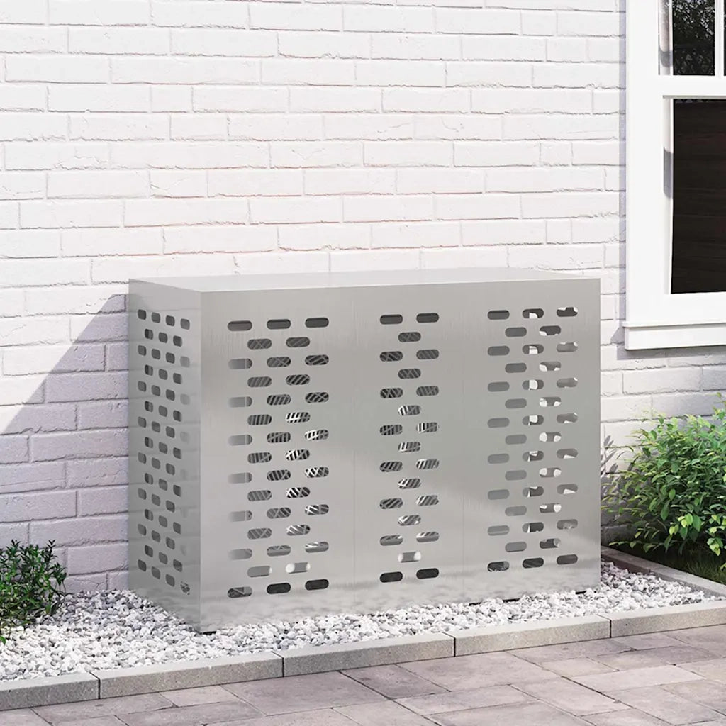 Copertura per condizionatore d'aria Argento 110 x 50 x 80 cm 865908