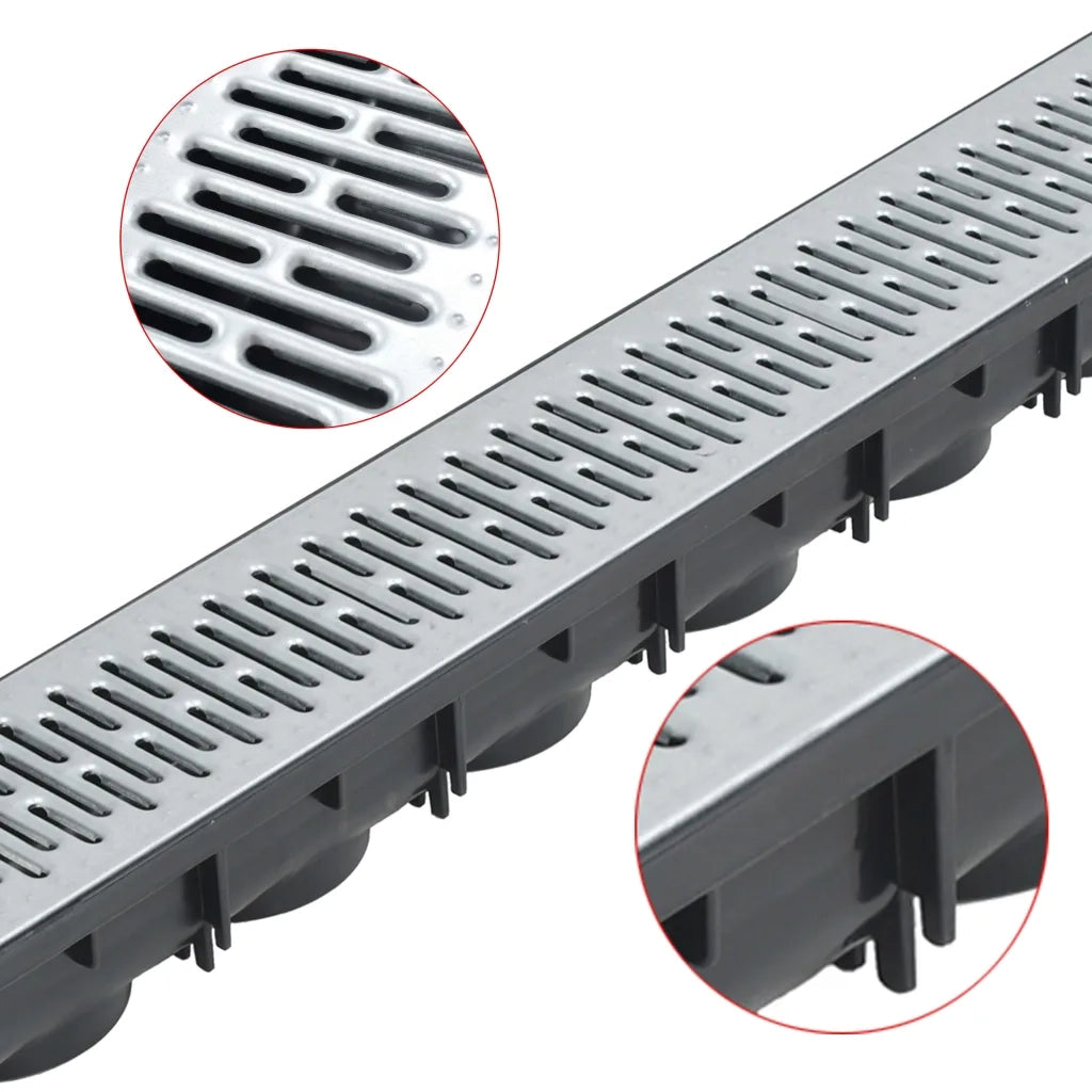 Canalette di Drenaggio 6 pz Acciaio Zincato 6 m 142879