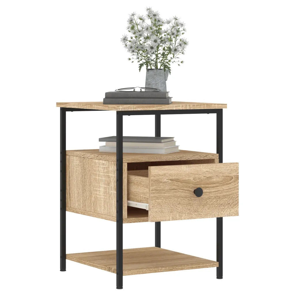 Set di 2 Comodini | Armadio da Notte | Mobiletto da notte Rovere Sonoma 40x42x56 cm in Legno Multistrato