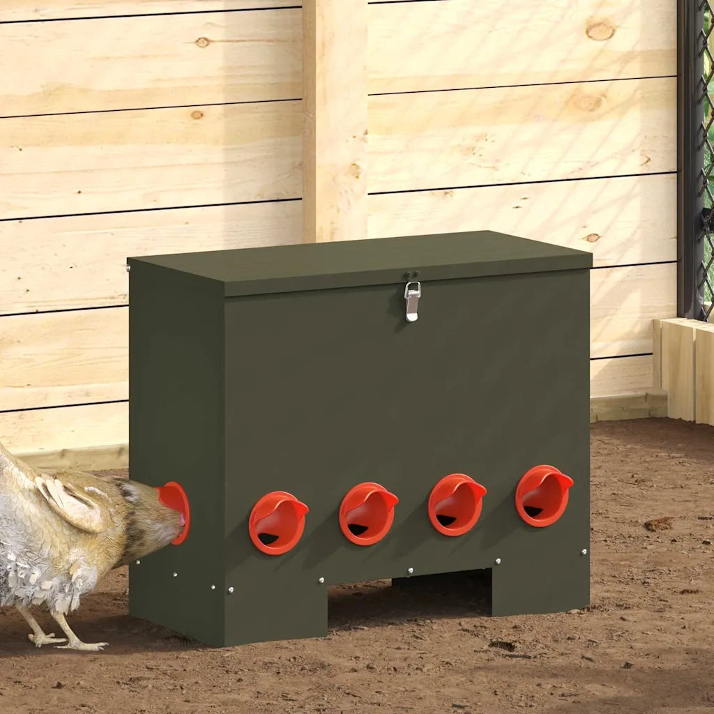 Feeder per pollo Verde oliva 60,5 x 29 x 51 cm 874646