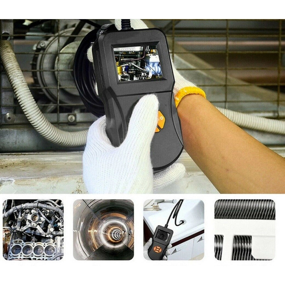 Trade Shop - Telecamera Endoscopica Con Monitor Lcd 6 Led Sonda 5 Mt Foto Video Sd 90358 -