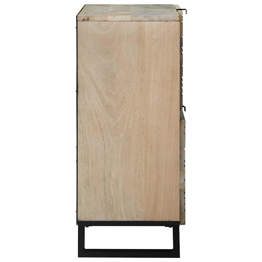 Credenza Bianco 80 x 33 x 75 cm legno massello di mango 4017999