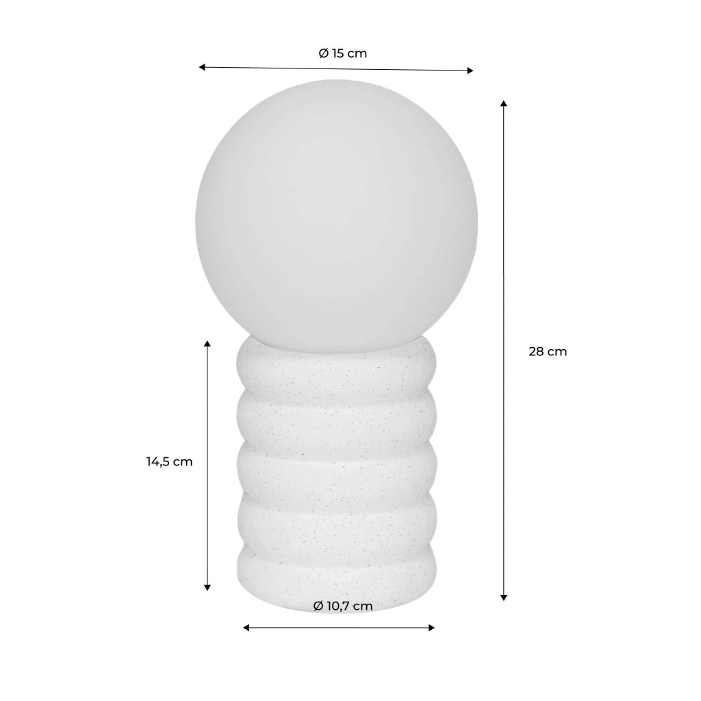 Lampada di ceramica maculata da interno, bianco