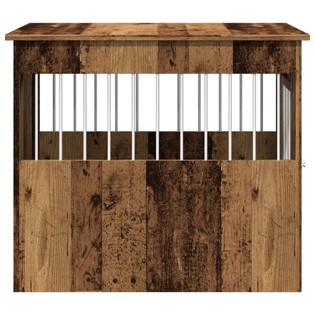 Gabbia Cani da Arredamento Legno Antico Legno Multistrato 857642