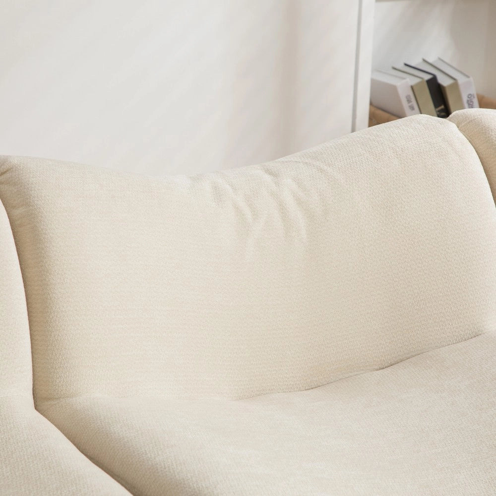 Divano Modulare in Tessuto Chenille ¨C MINIMAL ¨C Beige, Morbido, Antimacchia