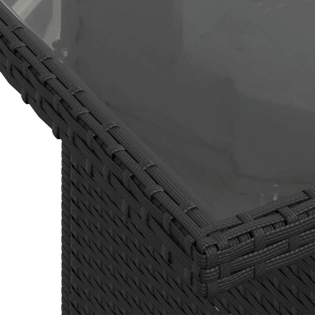 Set Divano da Giardino 8 pz 7-Numero di posti Nero e Blu 3349142