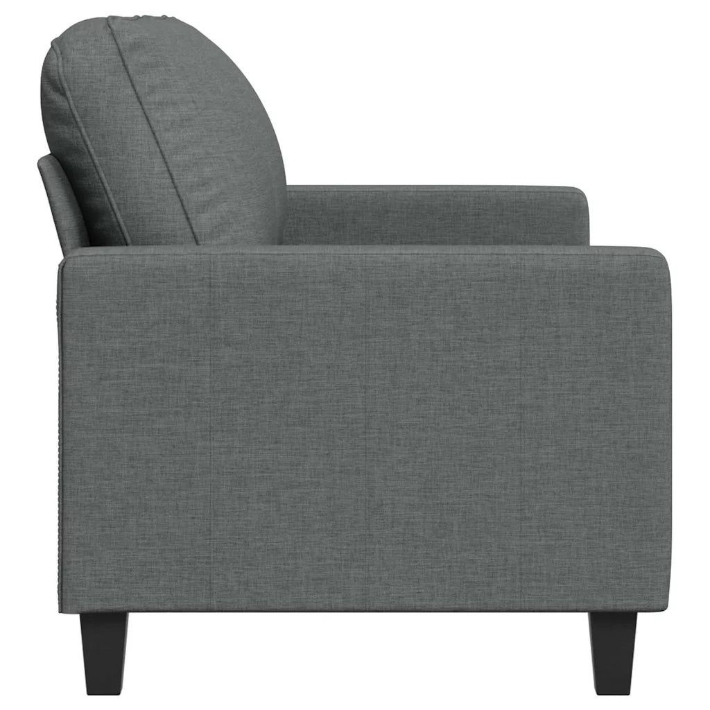 Divano a 2 Posti Grigio Scuro 140 cm in Tessuto 359164