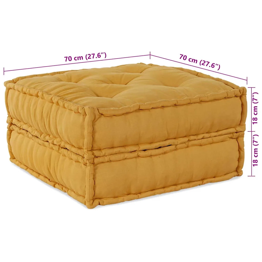 Unità di Divano Modulare 2 pcs Giallo 140 x 70 x 36 cm Tessuto 3315085