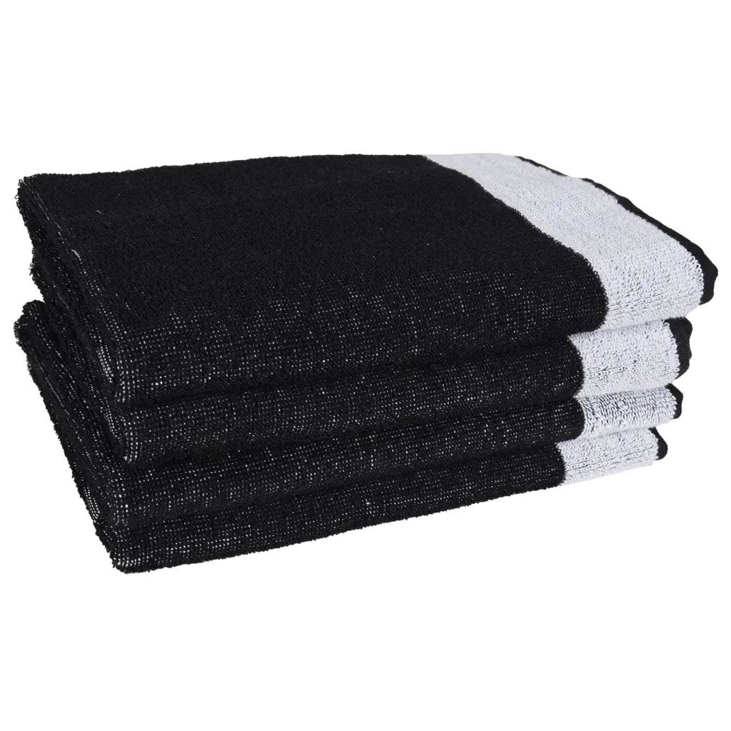 Set Strofinacci 12 pz | Teli per bagno in Cotone Nero