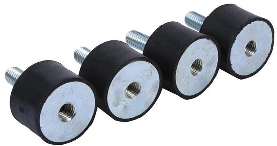 Set di isolamento gomma - Trattori di risonanza per compressore d'aria - Controllo del rumore - Elemento di assorbimento - Set da 4 - Dampenedori di shock
