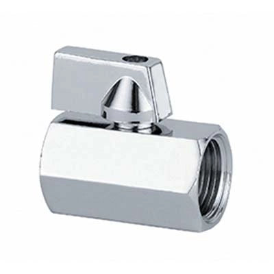 VALVOLA MINI A SFERA X SCALDACQUA WORKIT - OTTONE CROMATO 1/2FF- 5 pezzi