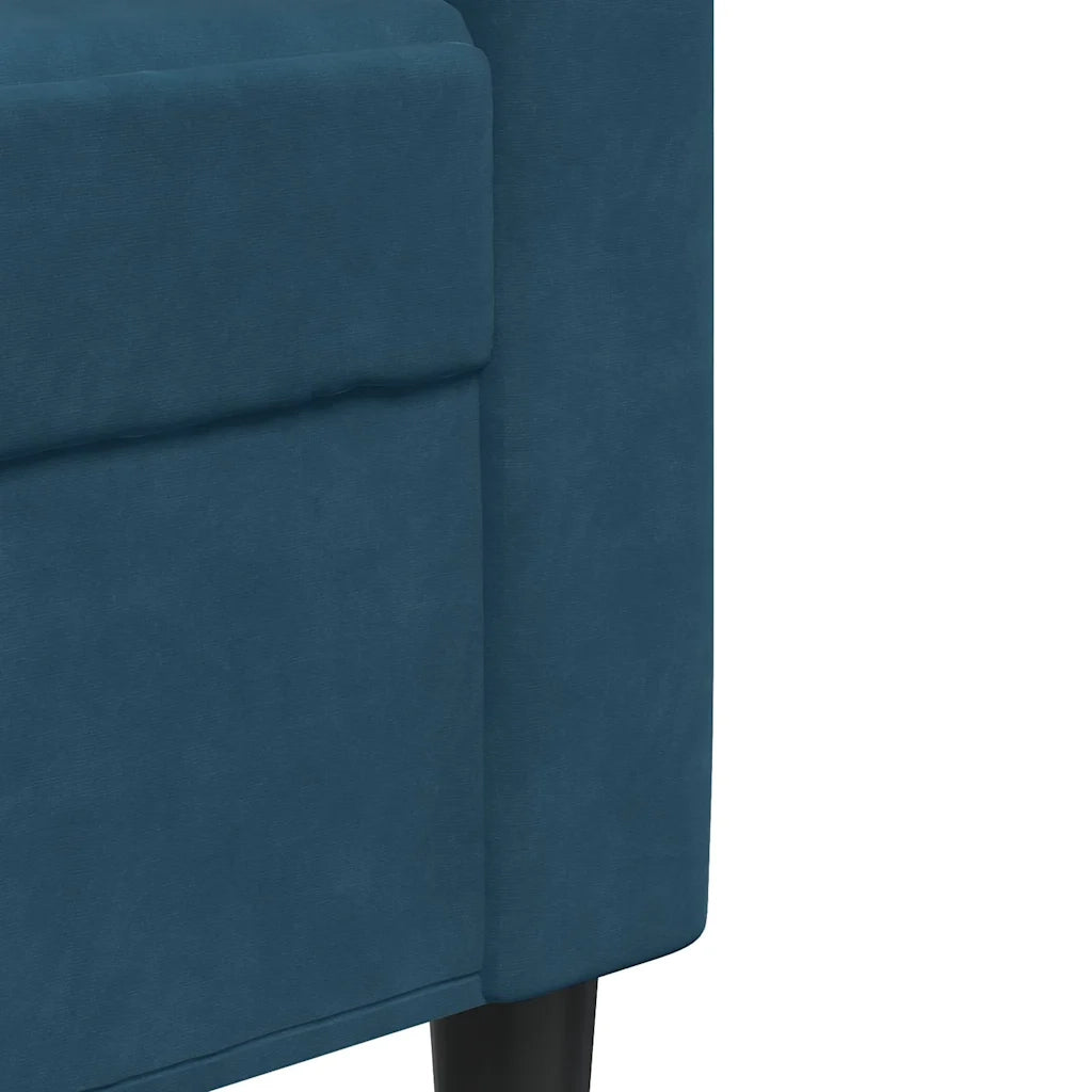 Set di Divani 4 pz con Cuscini Blu in Velluto 3278370