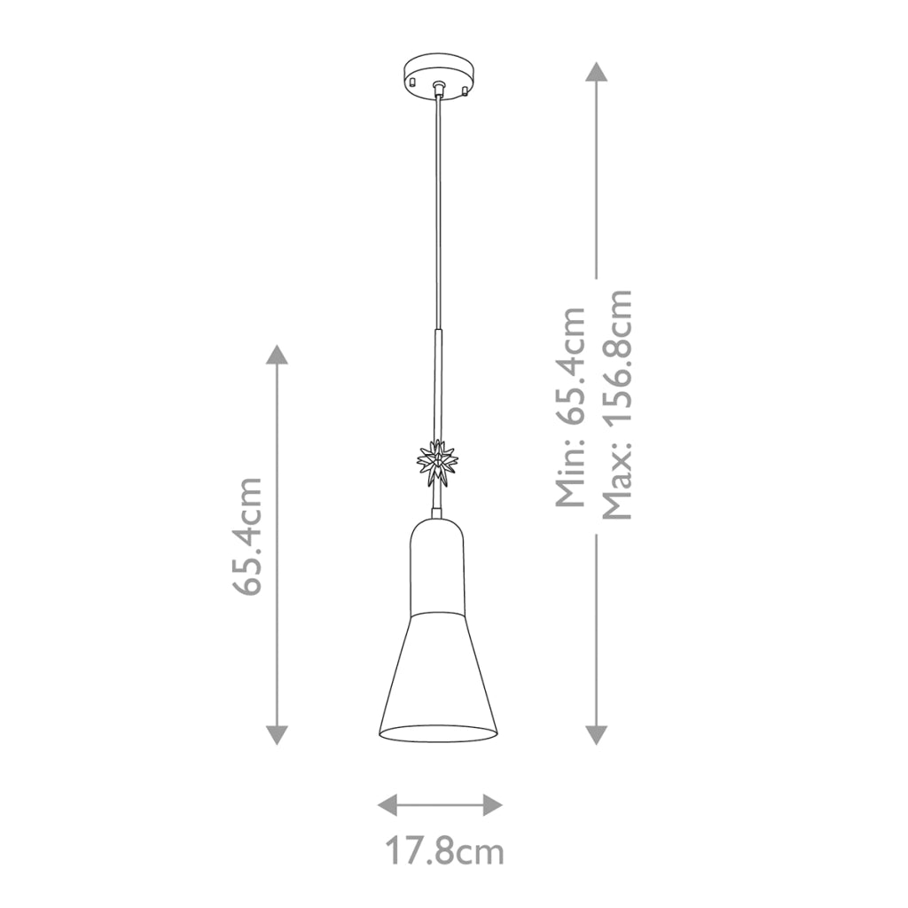 Sospensione Art Déco Etoile ottone Ø18 E27 Elstead