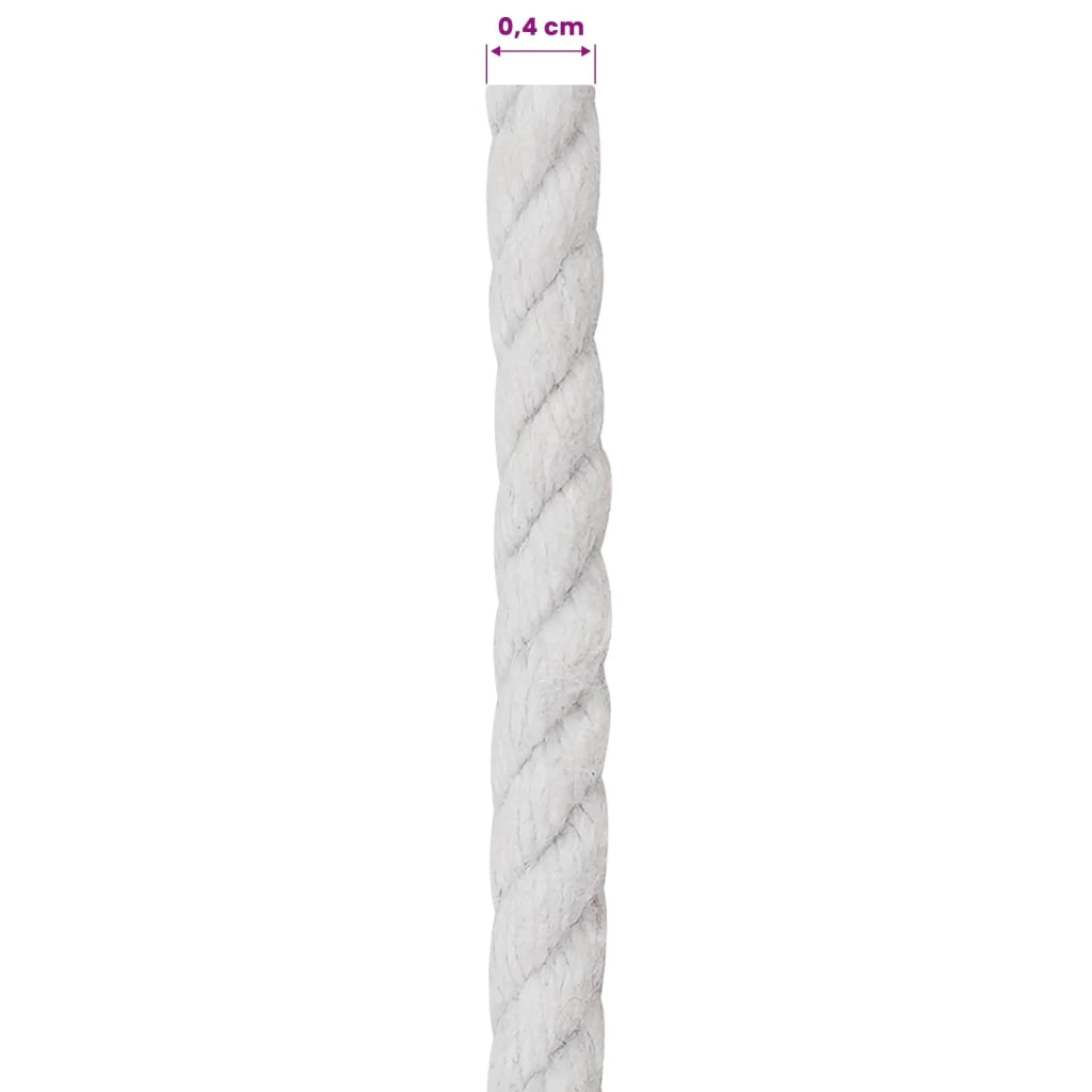 Corda Bianco 0,4 x 0,4 x 5000 cm Cotone 42011844