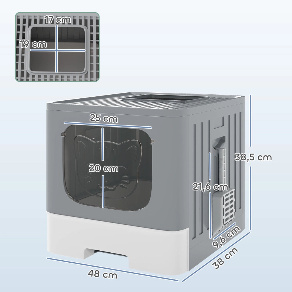 Arenero per Gatti Pieghevole ¨C Minimal ¨C Grigio