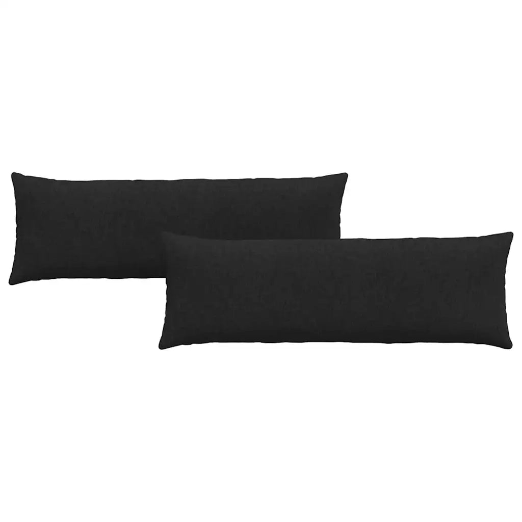 Cuscini da Divano 2 pz-Set di 2 Cuscini per Sofa Nero 120 x 40 cm Tessuto 315139