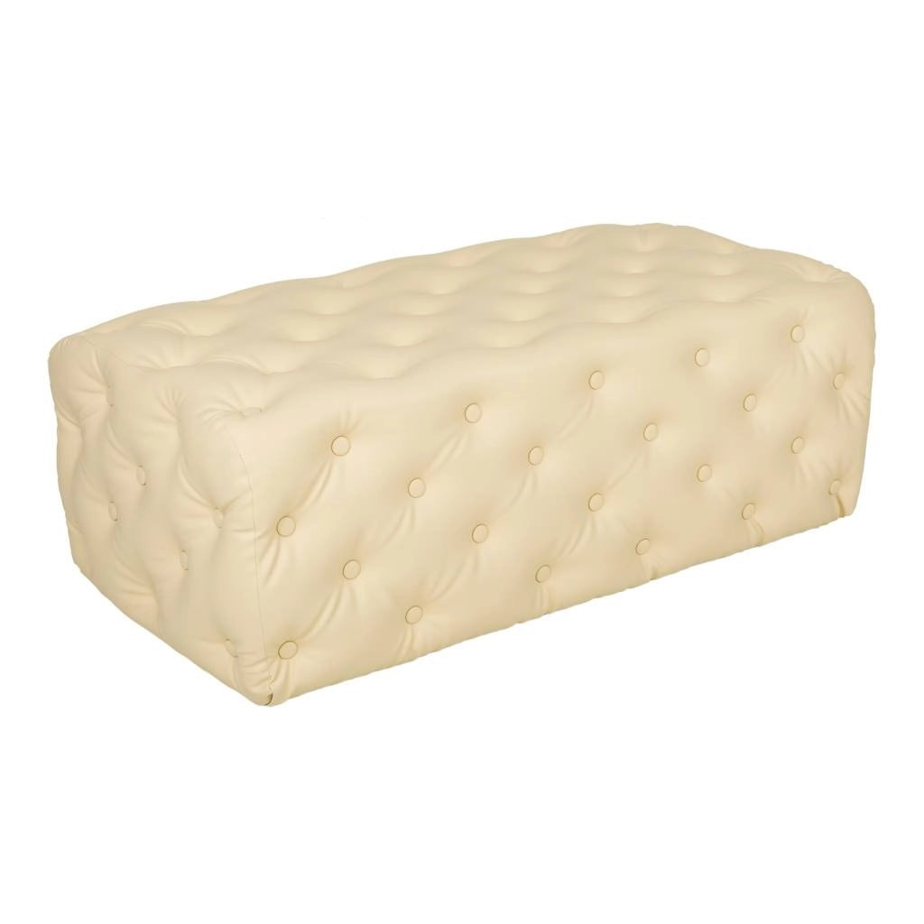 Divanetto imbottito bianco108x54x40h