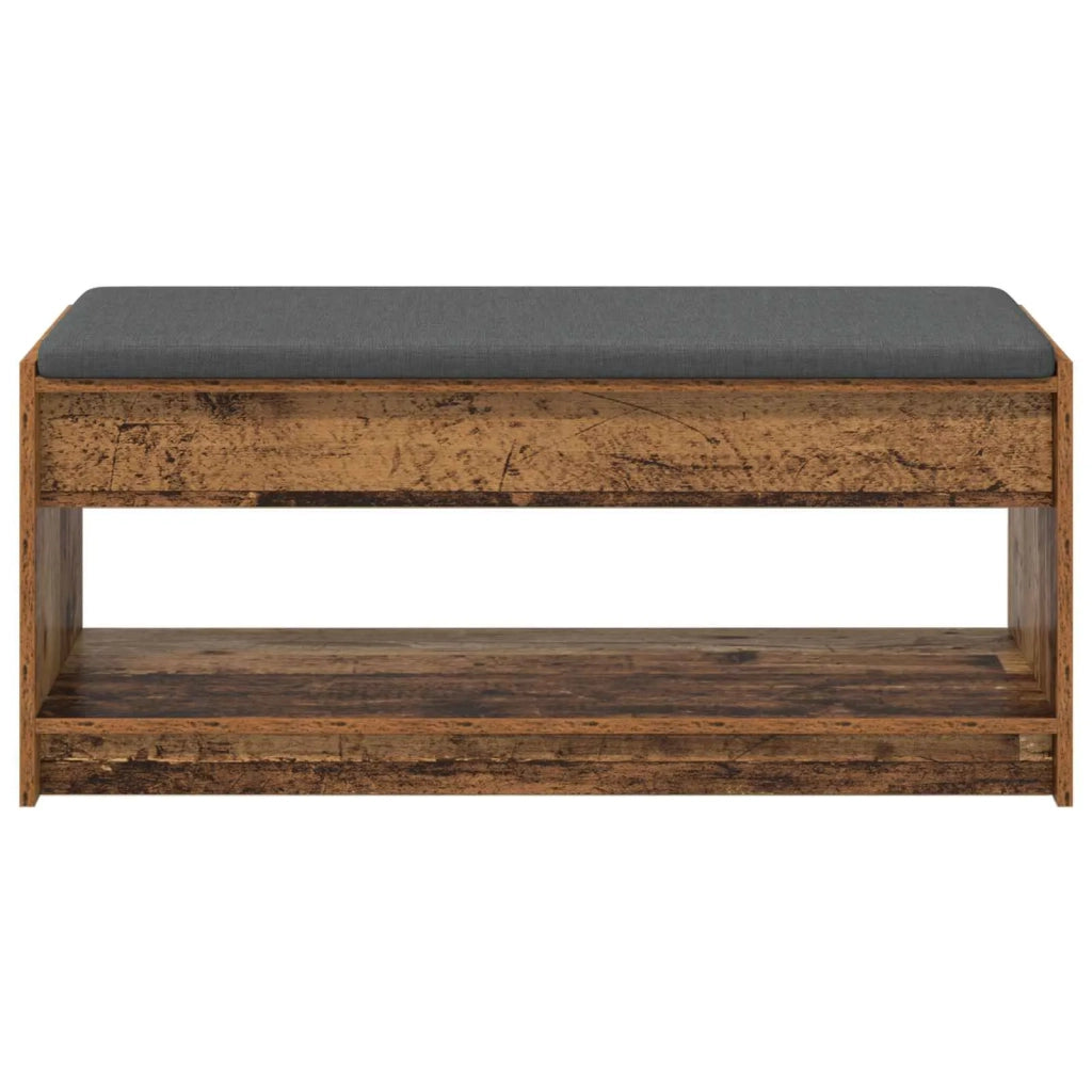 Panca per ingresso con cuscino Legno vecchio 103 x 38 x 45 cm 891590