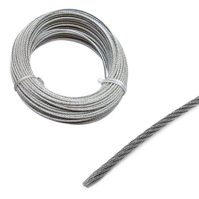 FUNE ACCIAIO INOX Ø 6 mm - rotolo 25 mt
